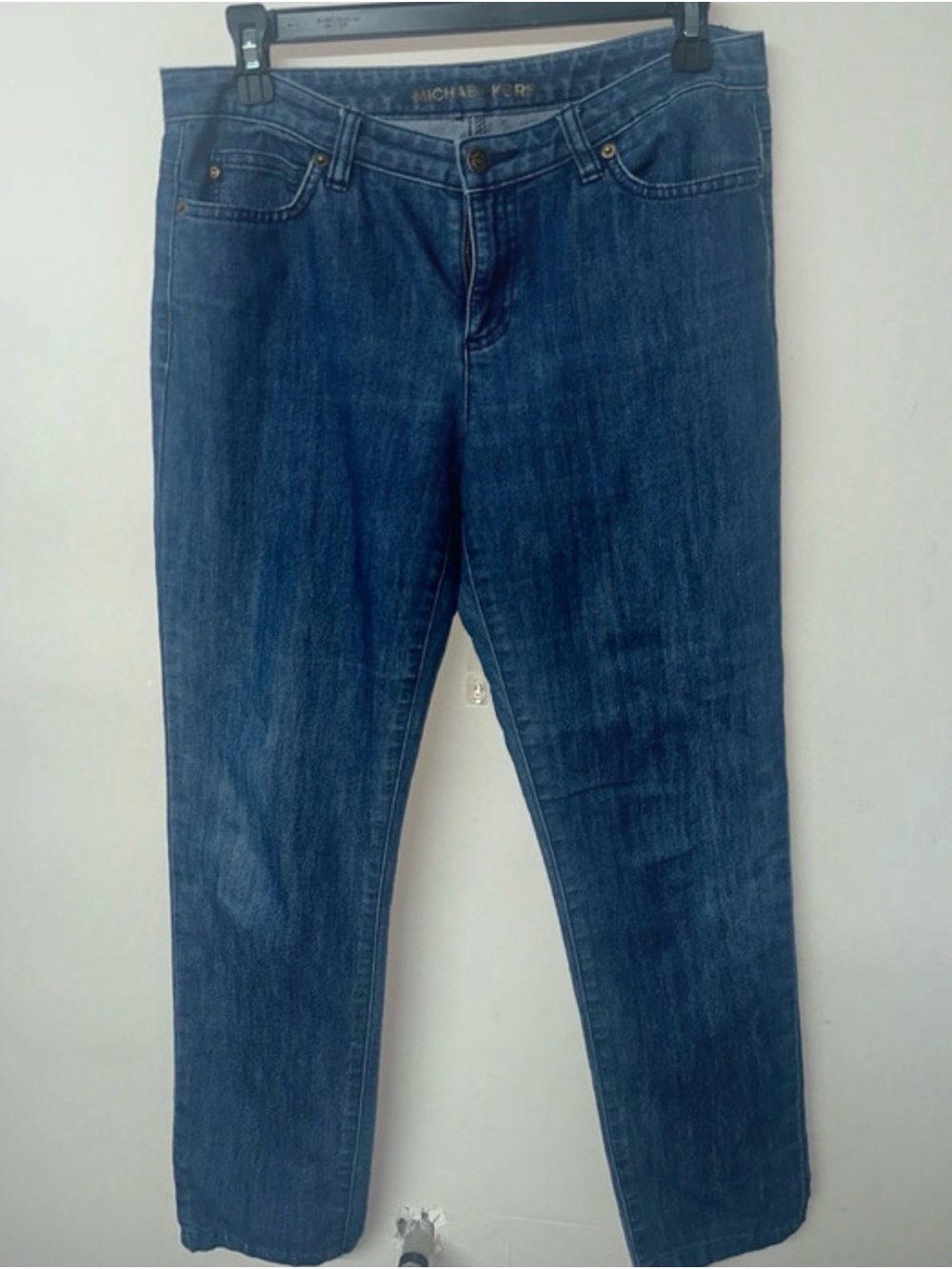 Michael Kors Women's Dark Blue Cropped Jeans